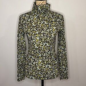 NWT J. Crew Re-Imagined cotton turtleneck top in Fall Garden floral print D